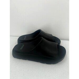 VS Pink 7/8 Black EVA Slide Sandals Platform Chunky Pool Shower Beach Shoes